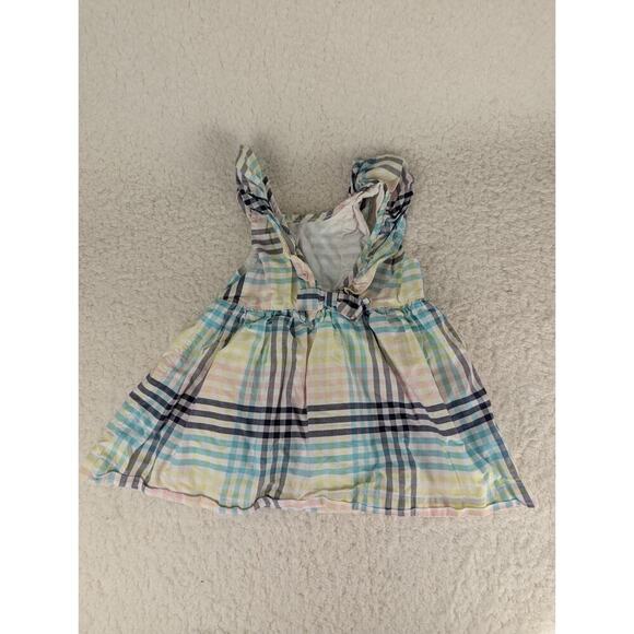 Janie And Jack Girls 12 Months Ice Cream Social Gingham Calico Dress - Picture 4 of 6